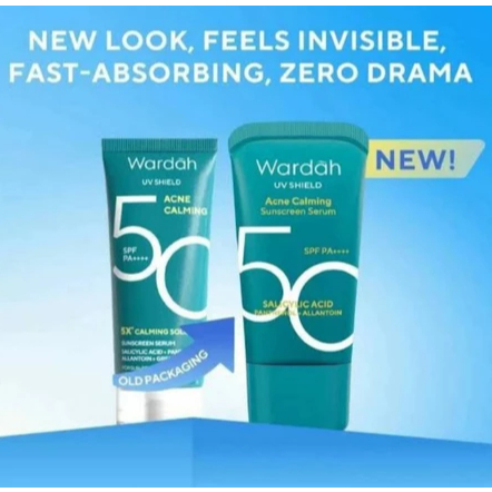WARDAH UV SHIELD ACNE CALMING SUNSCREEN SERUM SPF 50 PA++++ 25ml - Sunscreen wardah spf50 - sunscree