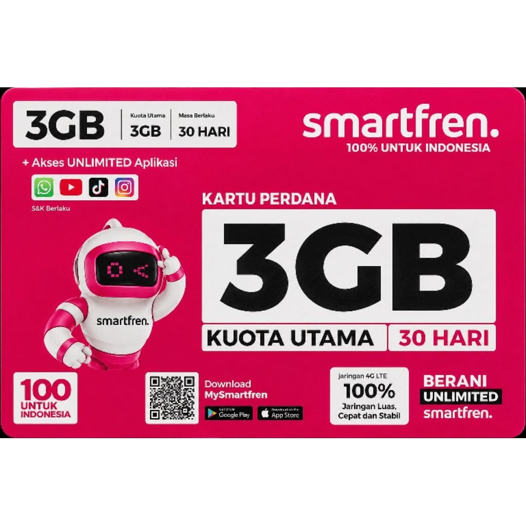 kartu Smartfren 3gb