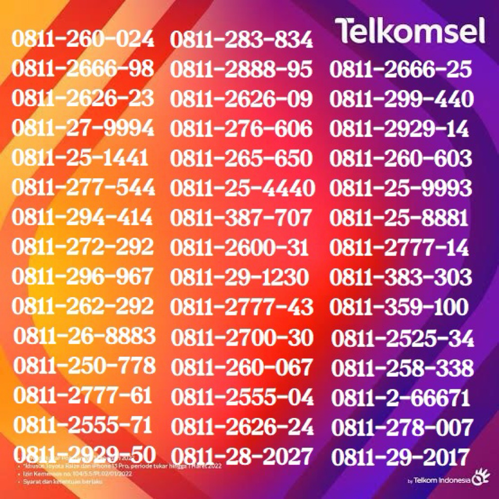 NOMOR CANTIK TELKOMSEL free 70gb