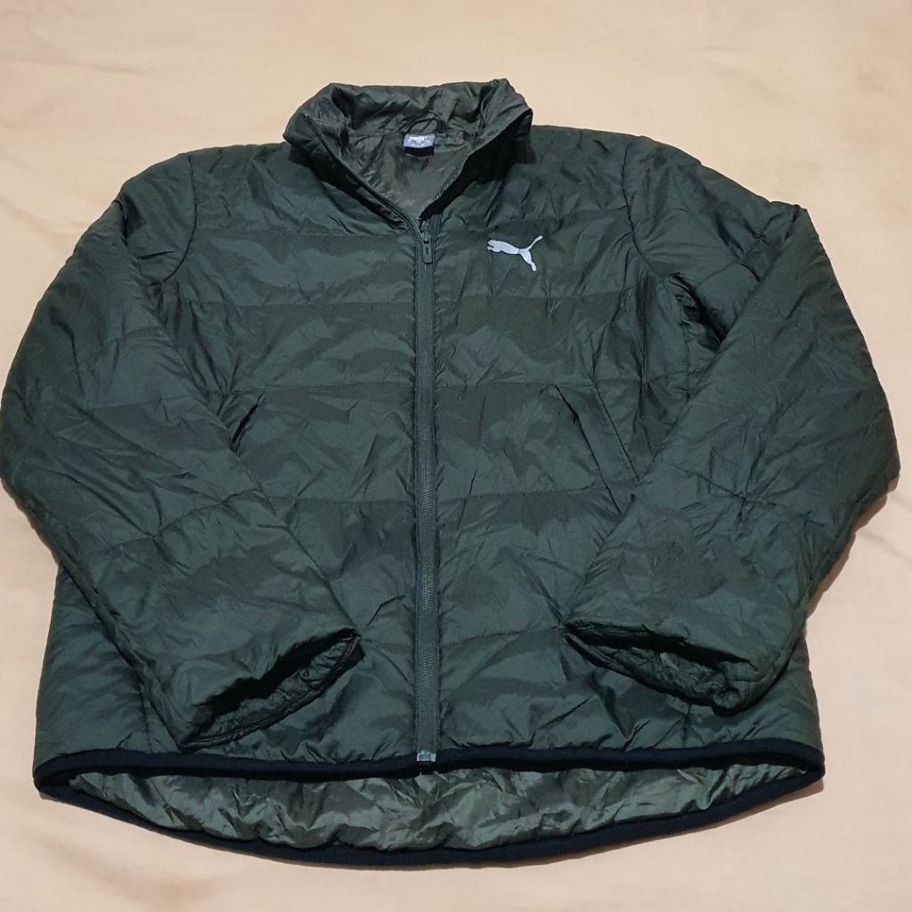 Jaket Gelembung Puffer Brand Puma Original Warna Army