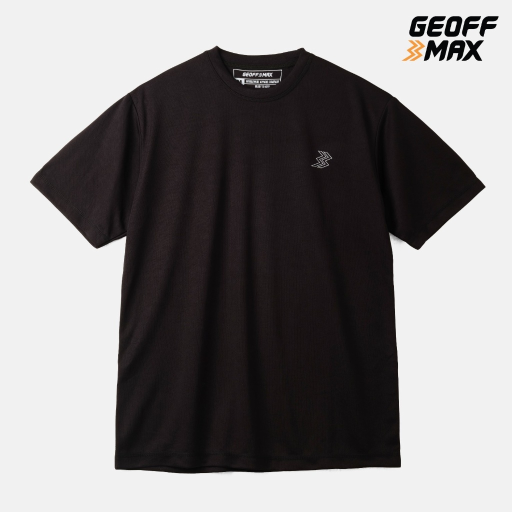 Geoff Max - Interval Dryfit Black | Baju Olahraga Kaos Pria Wanita Tshirt Unisex