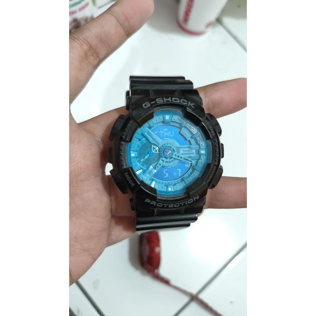 JAM TANGAN CASIO GSHOCK ORIGINAL GA110B BLUE LCD NOT SMARTWATCH