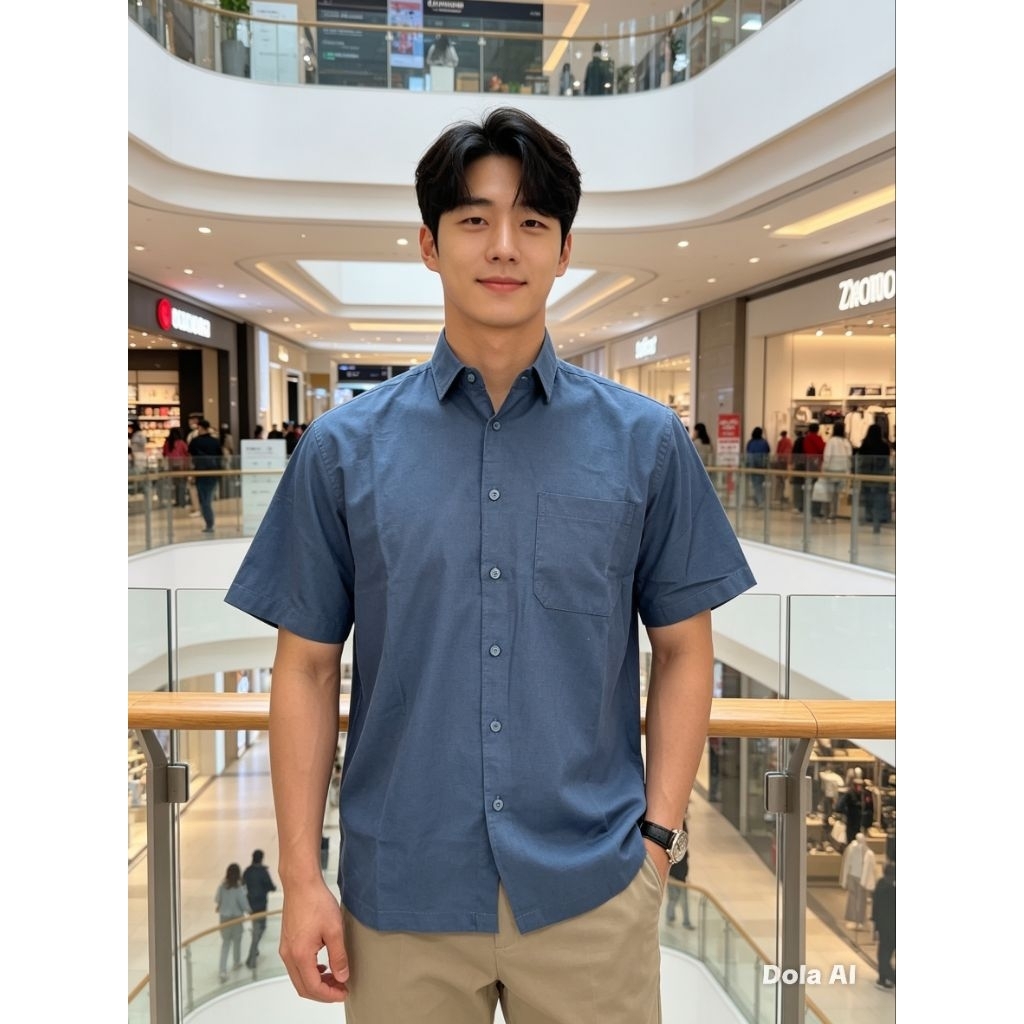 Kemeja Pria Lengan Pendek SCOTCH&CO Modern Fit/ Kemeja Pria Branded