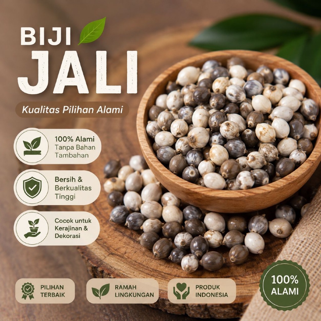 Biji Jali (50 pcs) Bahan Kerajinan DIY, Handmade Aksesoris, Gelang,  Kalung, Tasbih, Kolase