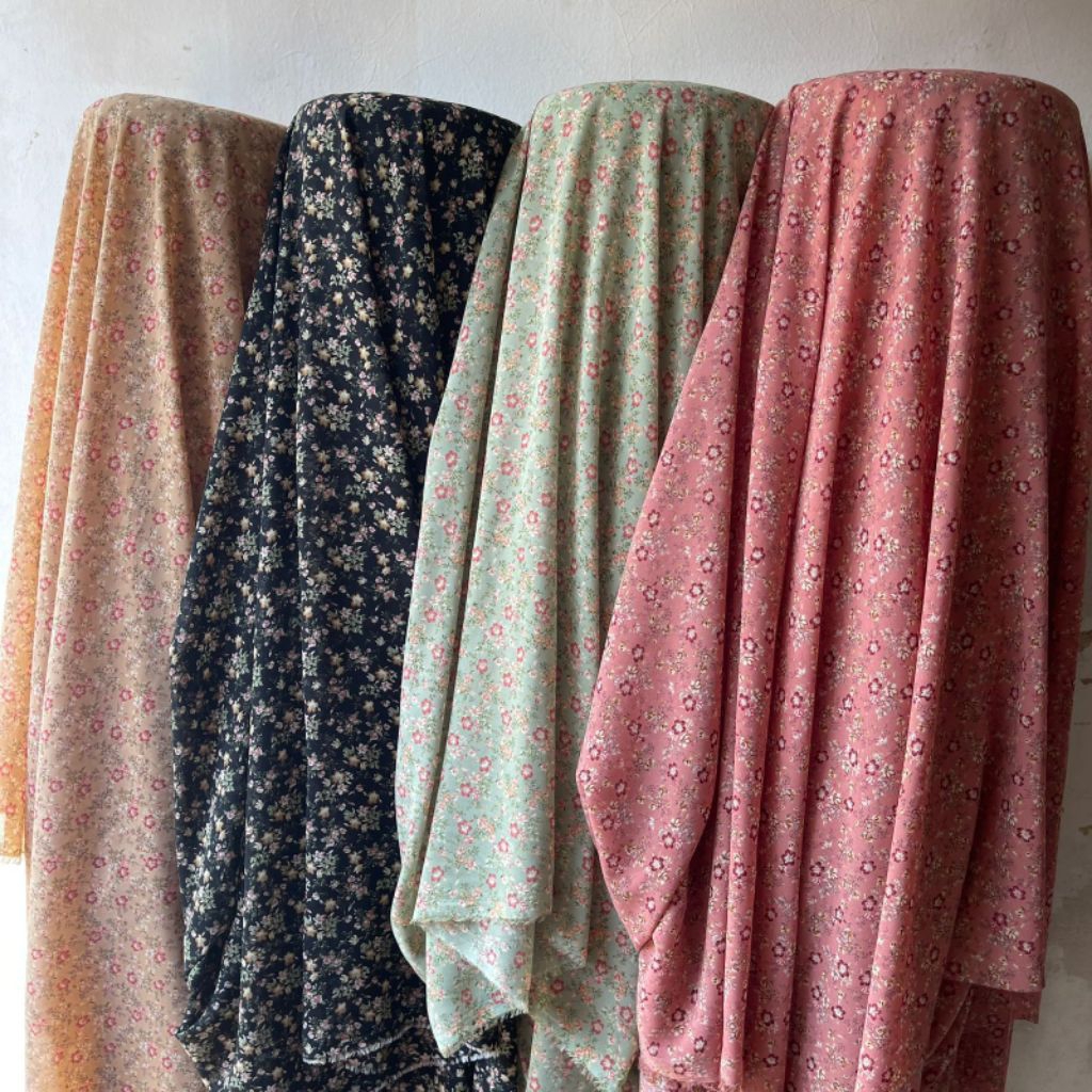 Kain Ceruti Baby doll - Bahan Sifon Ceruty - Kain Gamis, outer dan blouse | harga per 0,5m