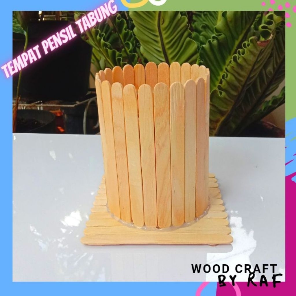 tempat pensil dari stik es krim #tebal halus#