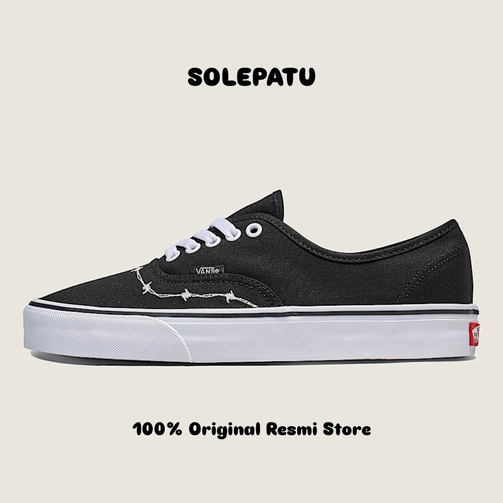 VANS AUTHENTIC BARBED BLACK/WHITE (ORIGINAL RESMI)
