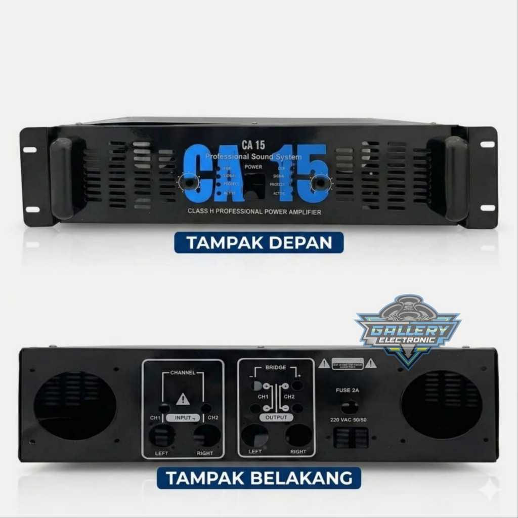 Box Power Amplifier CA-15 / Bok Power 2 Chanel CA 15 Bahan Plat Besi