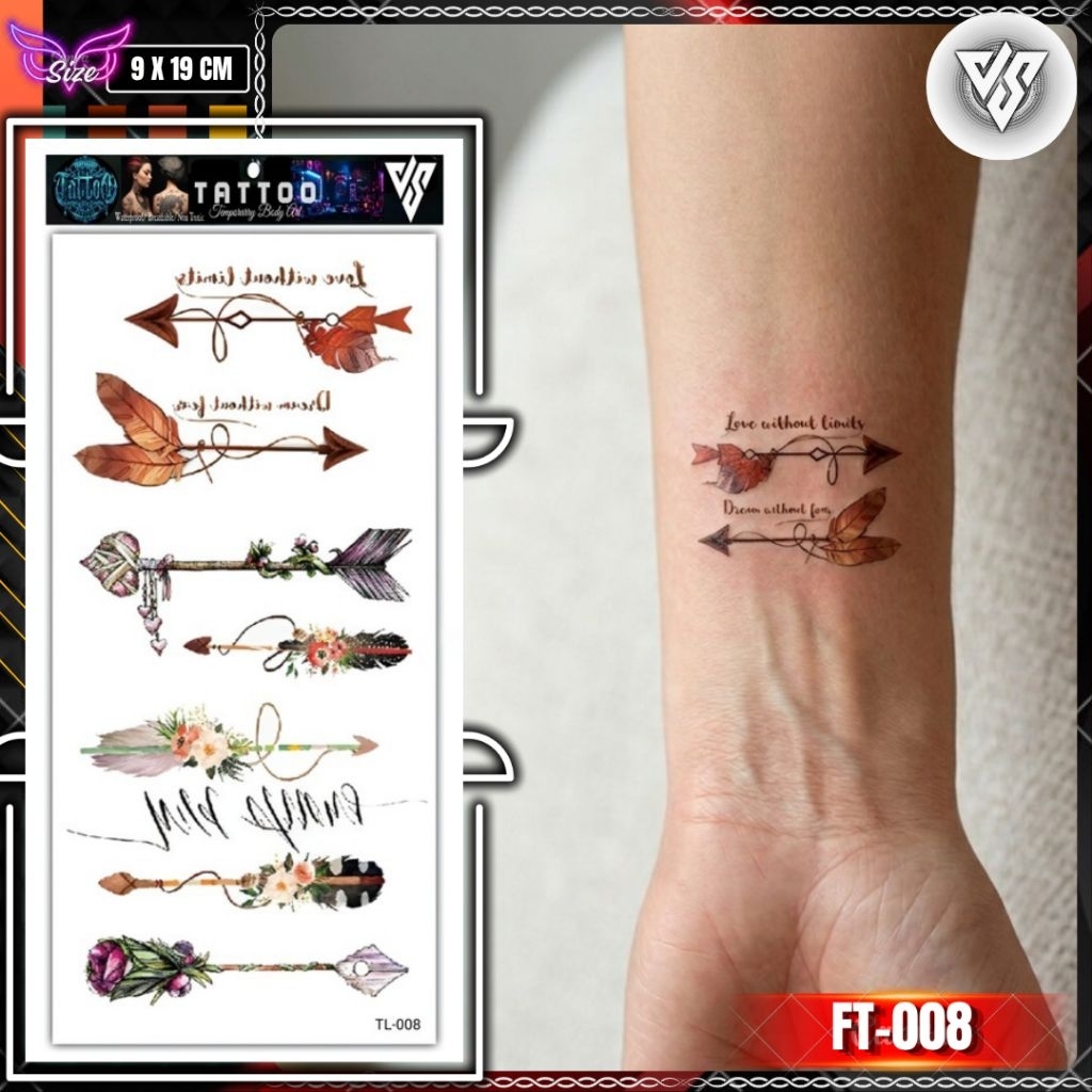 [FT-008] Tato Temporer Temporary Tattoo Bulu