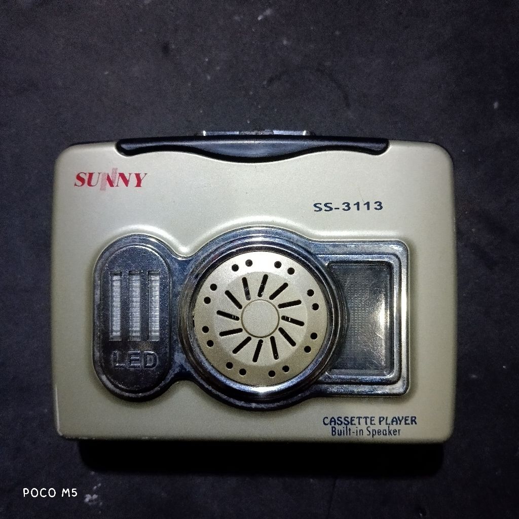 WALKMAN SUNNY SS-3113 ORIGINAL VINTAGE KASET PITA NORMAL NYALA + 2 KASET MICHAEL JACKSON ORIGINAL