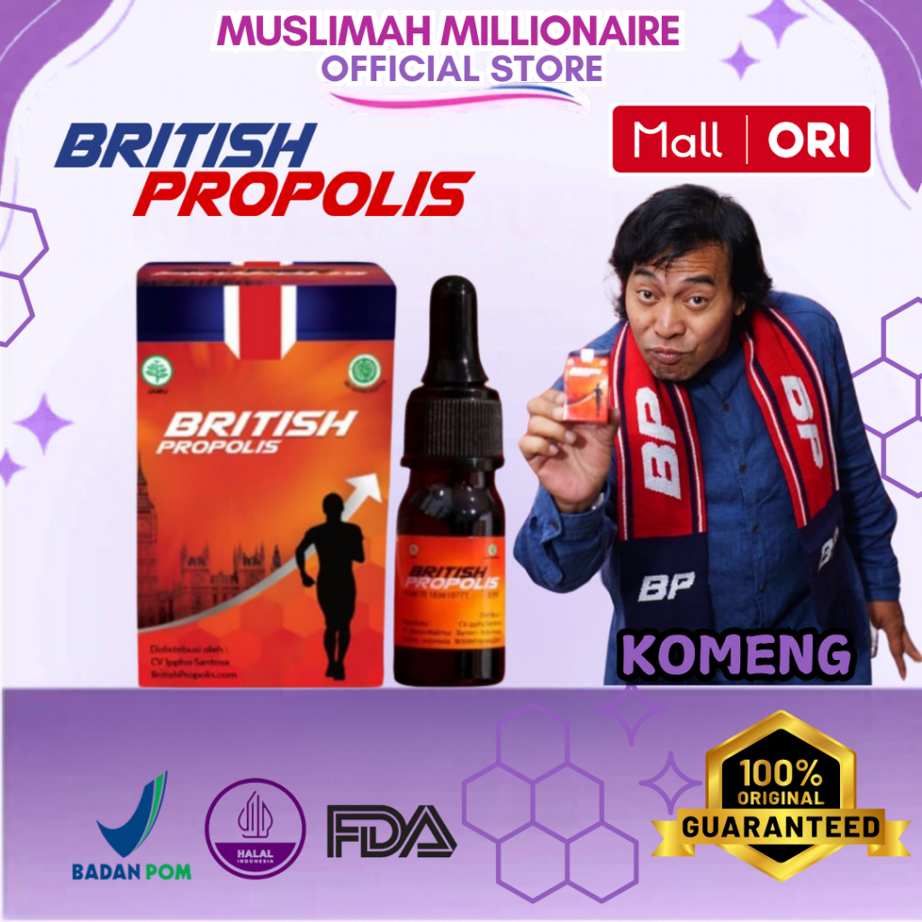 BRITISH PROPOLIS - Dewasa Mengatasi Alegi Ambeien Asam Lambung Asma Batu Empedu