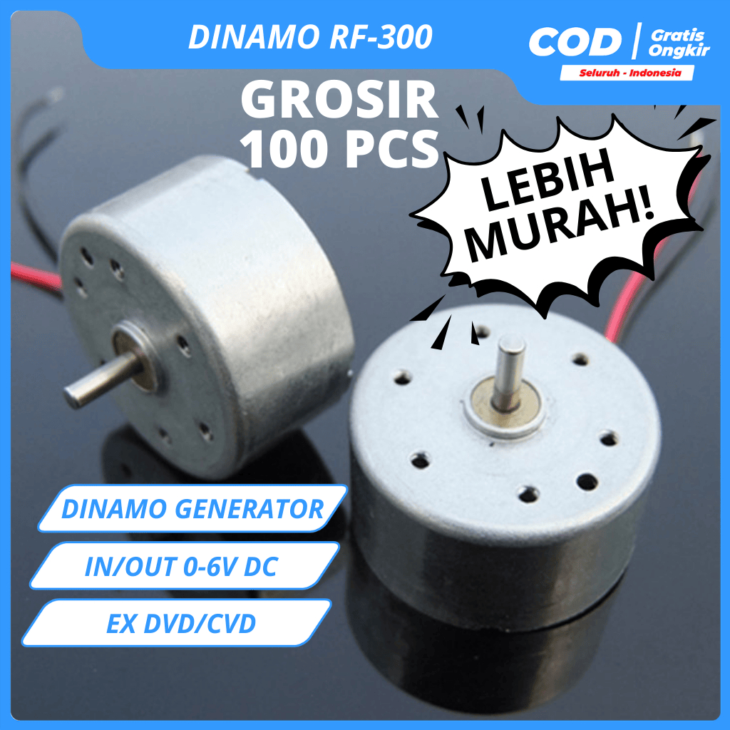 MURAH 100 PCS MOTOR DVD FAN DC DINAMO LAYANGAN DIY PRAKARYA KERAJINAN KINCIR ANGIN GENERATOR KINCIR 