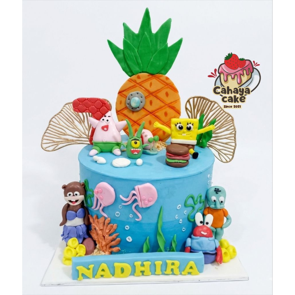 Kue Ulang Tahun Spongebob / Spongebob Cake / Kue Ultah Karakter Anak