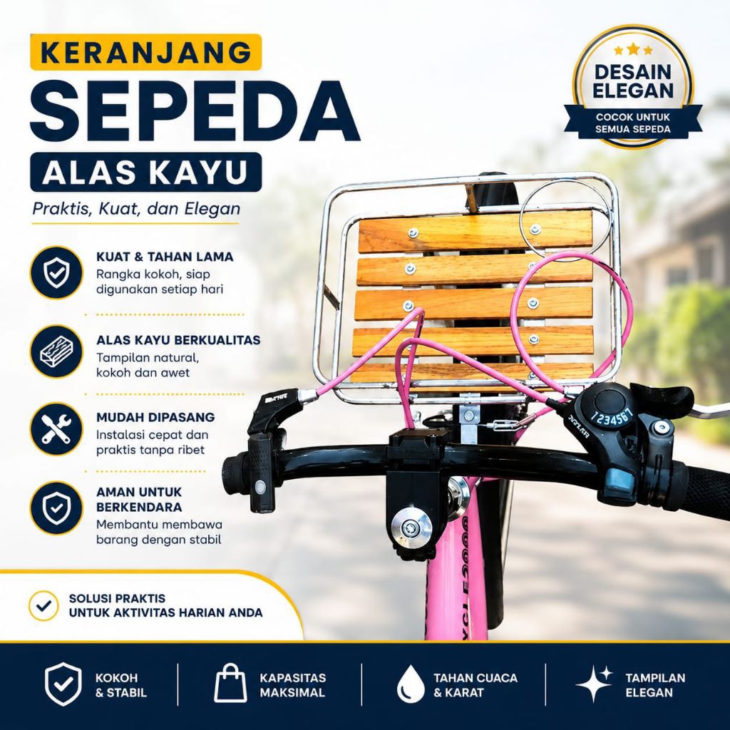 Keranjang depan Sepeda Mtb fixie lipat federal Keranjang depan sepeda universal
