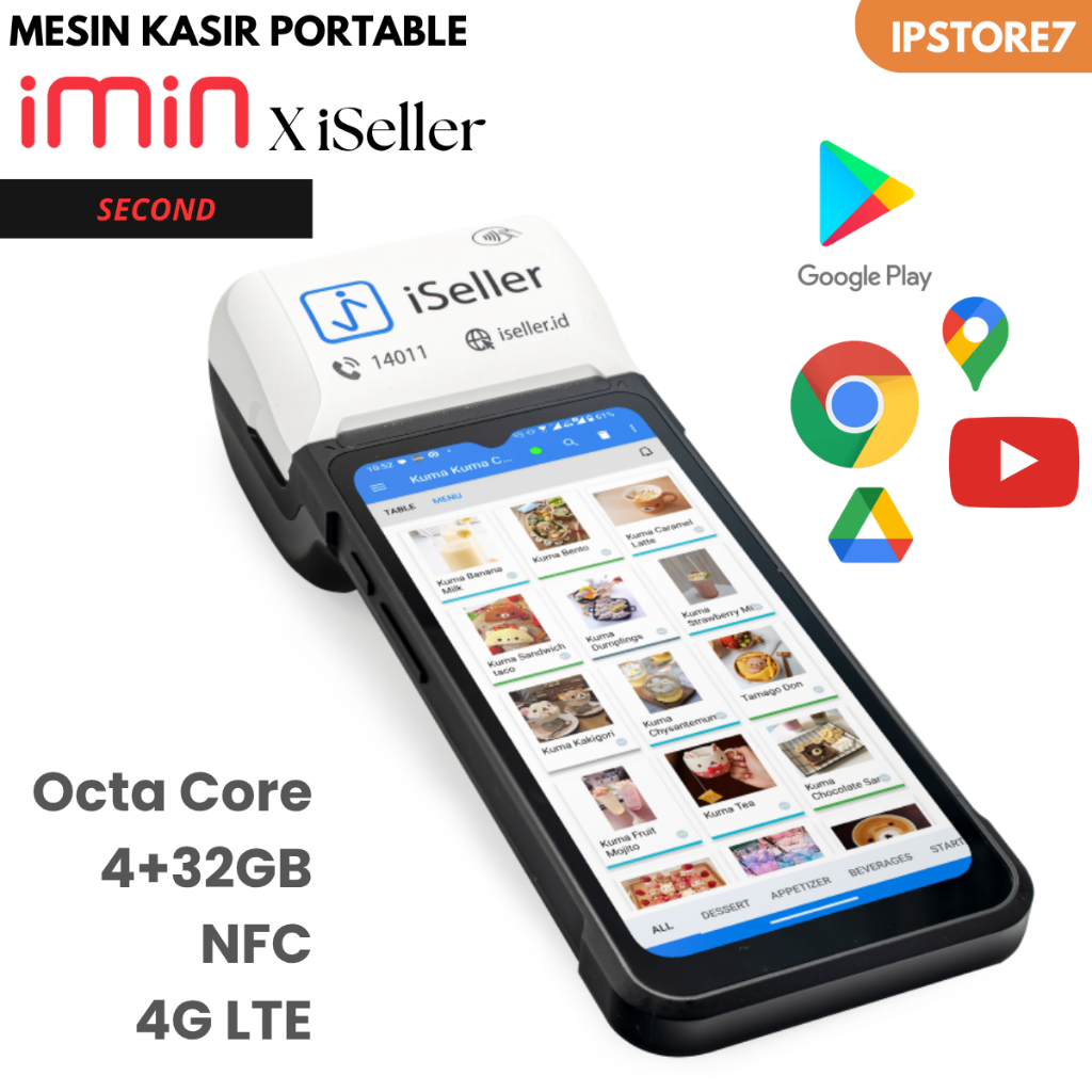 Mesin Kasir iMin Swift 2 Pro 4GB / 32GB Android 13 - Second Normal