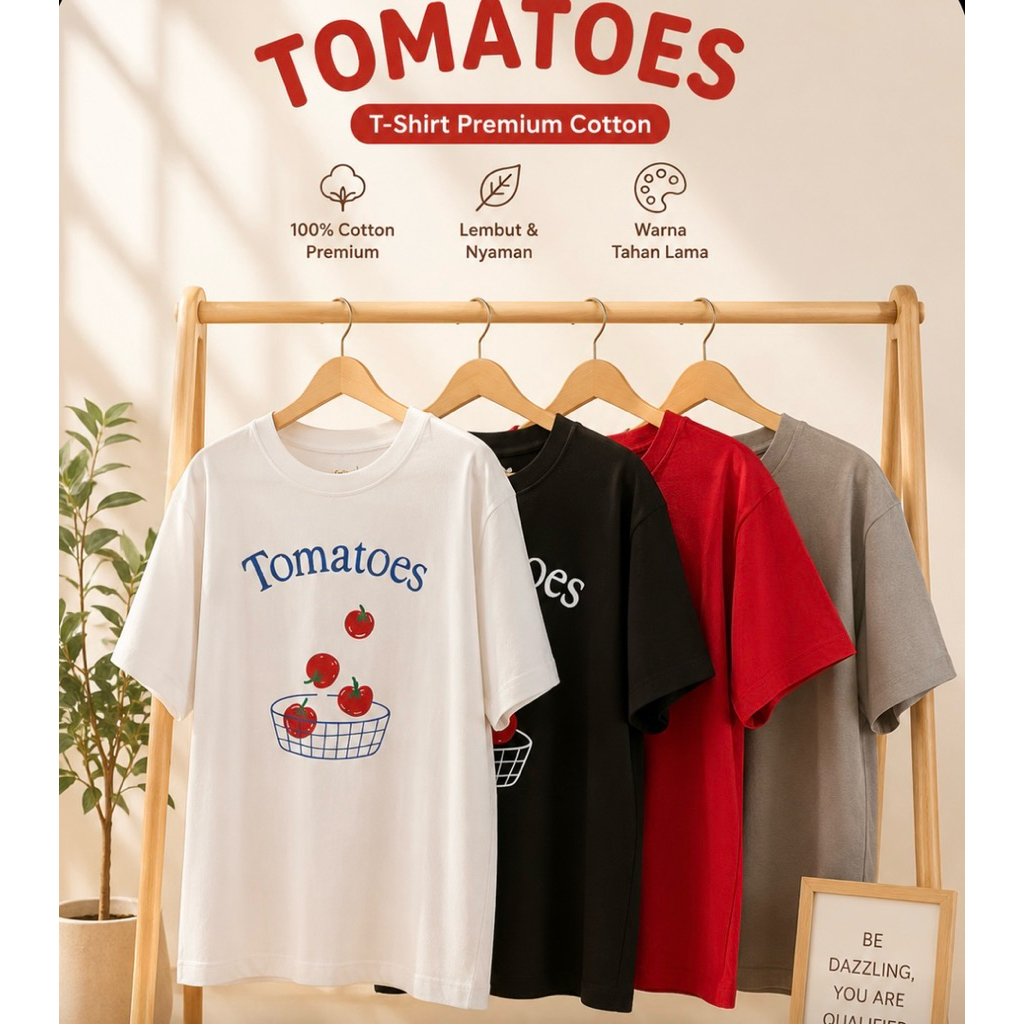 Kaos Cotton Premium Import Tomatoes