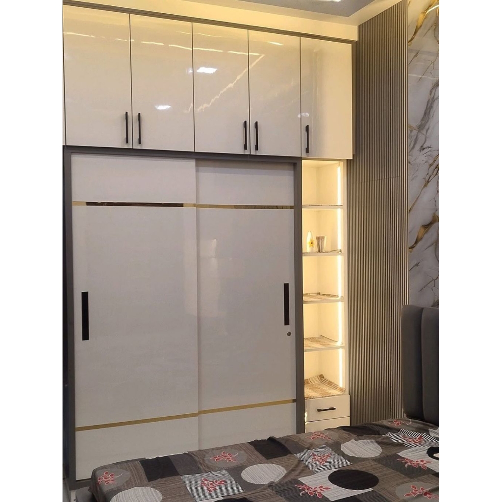 Custom Wardrobe / Lemari Pakaian Sliding & Swing HPL Premium | Free Desain 3D & Survey | Start harga