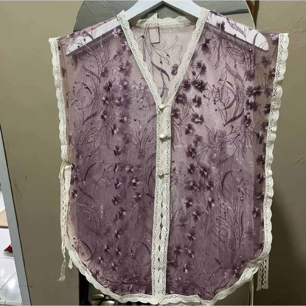 Outer vest brokat premium/outer kondangan cardigan wanita kekinian