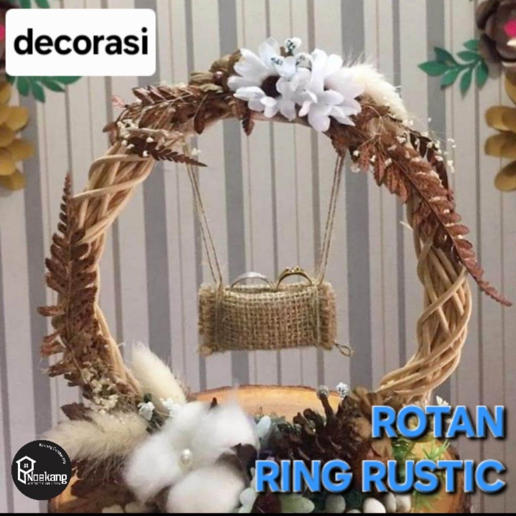 Dekorasi, RING RUSTIC, Rotan, ranting