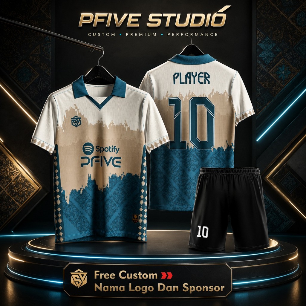 JERSEY FUTSAL CUSTOM FULL PRINTING MOTIF KERAH