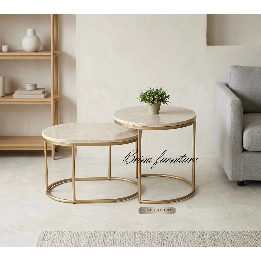 Coffe Table Marmer Cream,Side Table Minimalis,Coffe Table