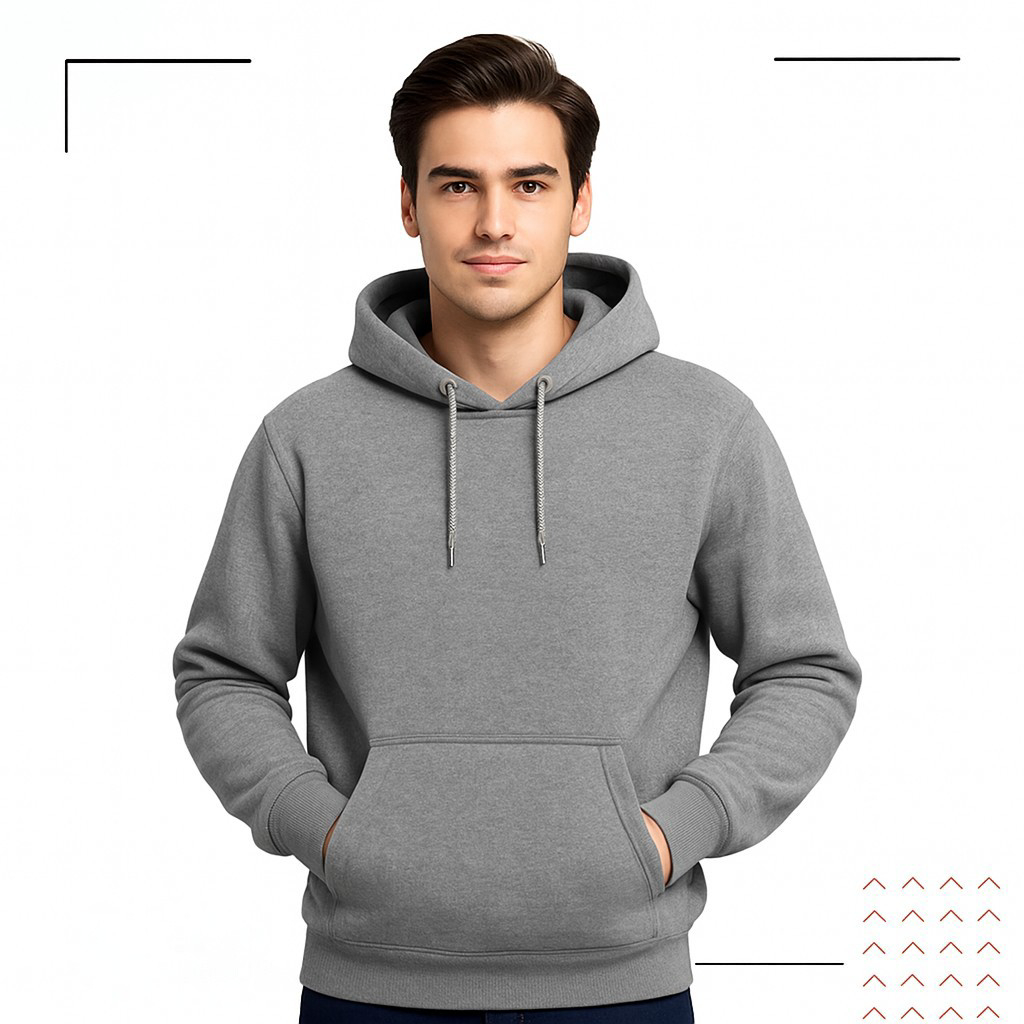 Sweater Hoodie Polos Pria Bahan Fleece Ukuran M L XL XXL Hudy Wanita Suwiter Cowok Switer Cewek Gaya