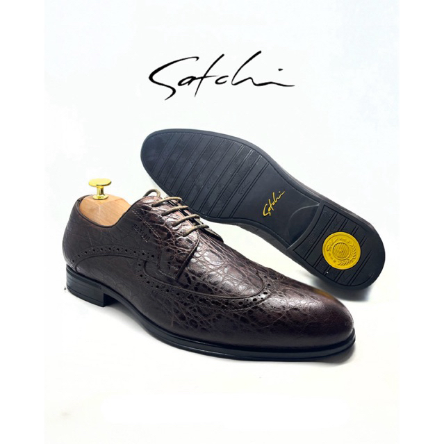 SATCHY Italian sepatu formal Pantofel Kulit Pria size 41