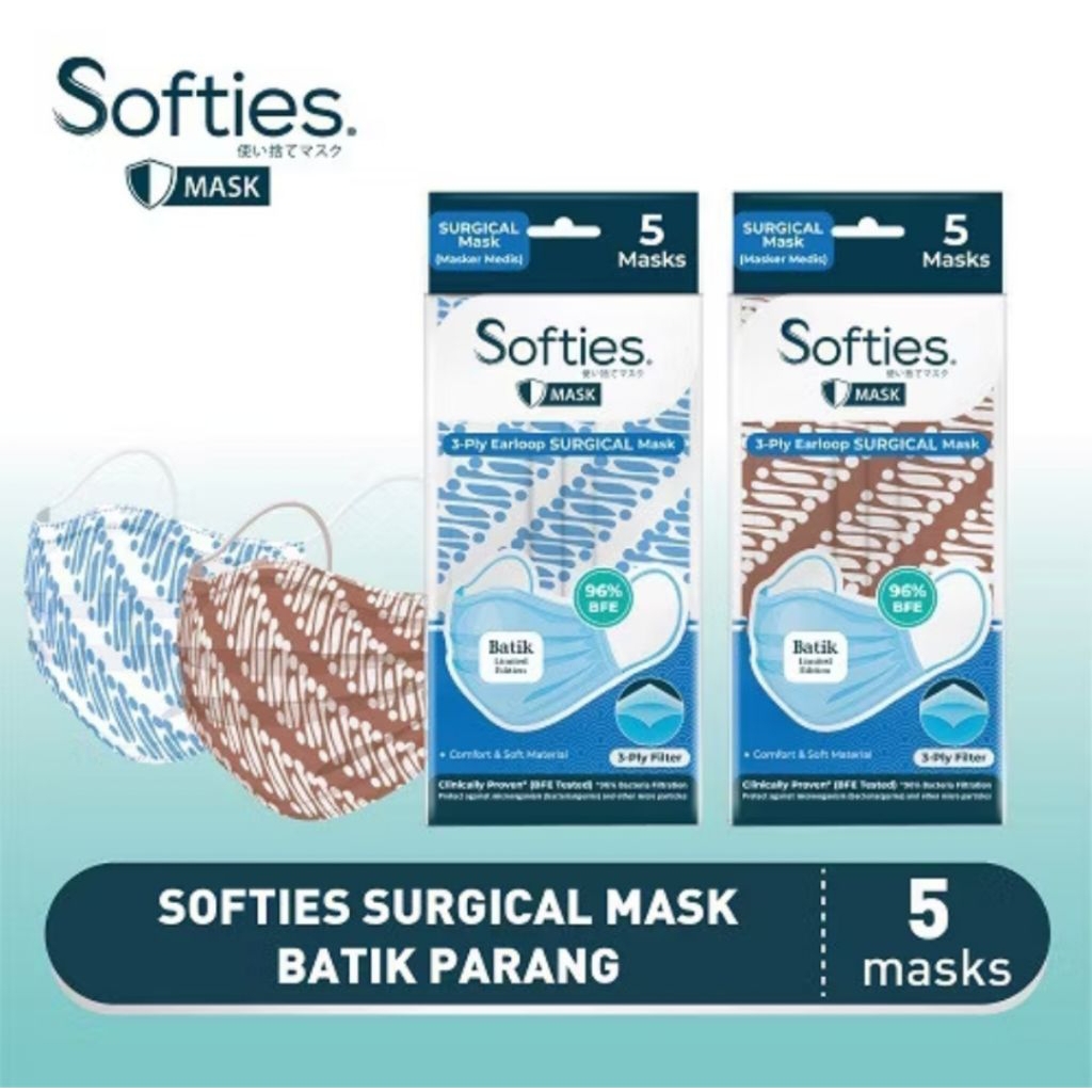 Softies Masker Batik 5 pcs