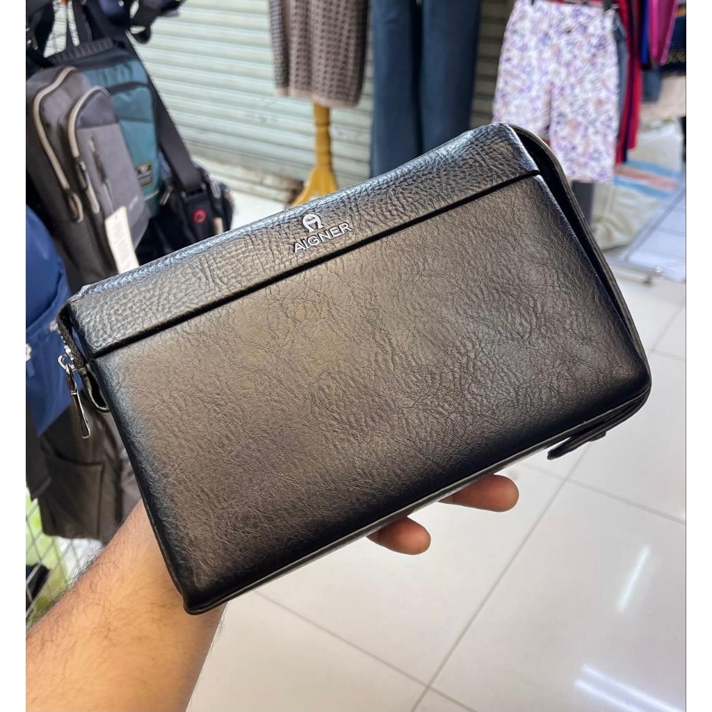 Clutch Kulit Pu Tas Tangan Handbag Aigner239 Unisex Premium Import Terbaru