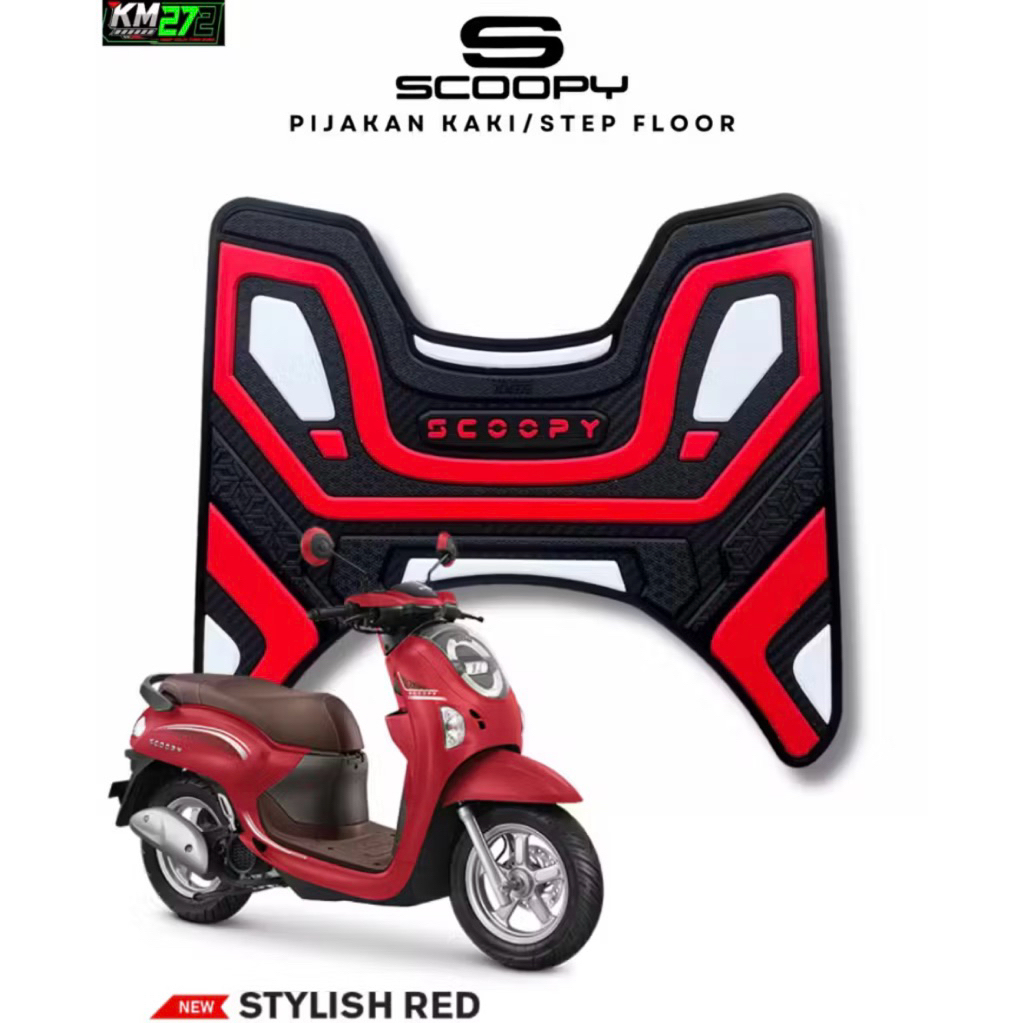 KM272 Karpet Motor Honda Scoopy 2025-2026 Terbaru 100% Bahan Kualitas Premium Anti Licin