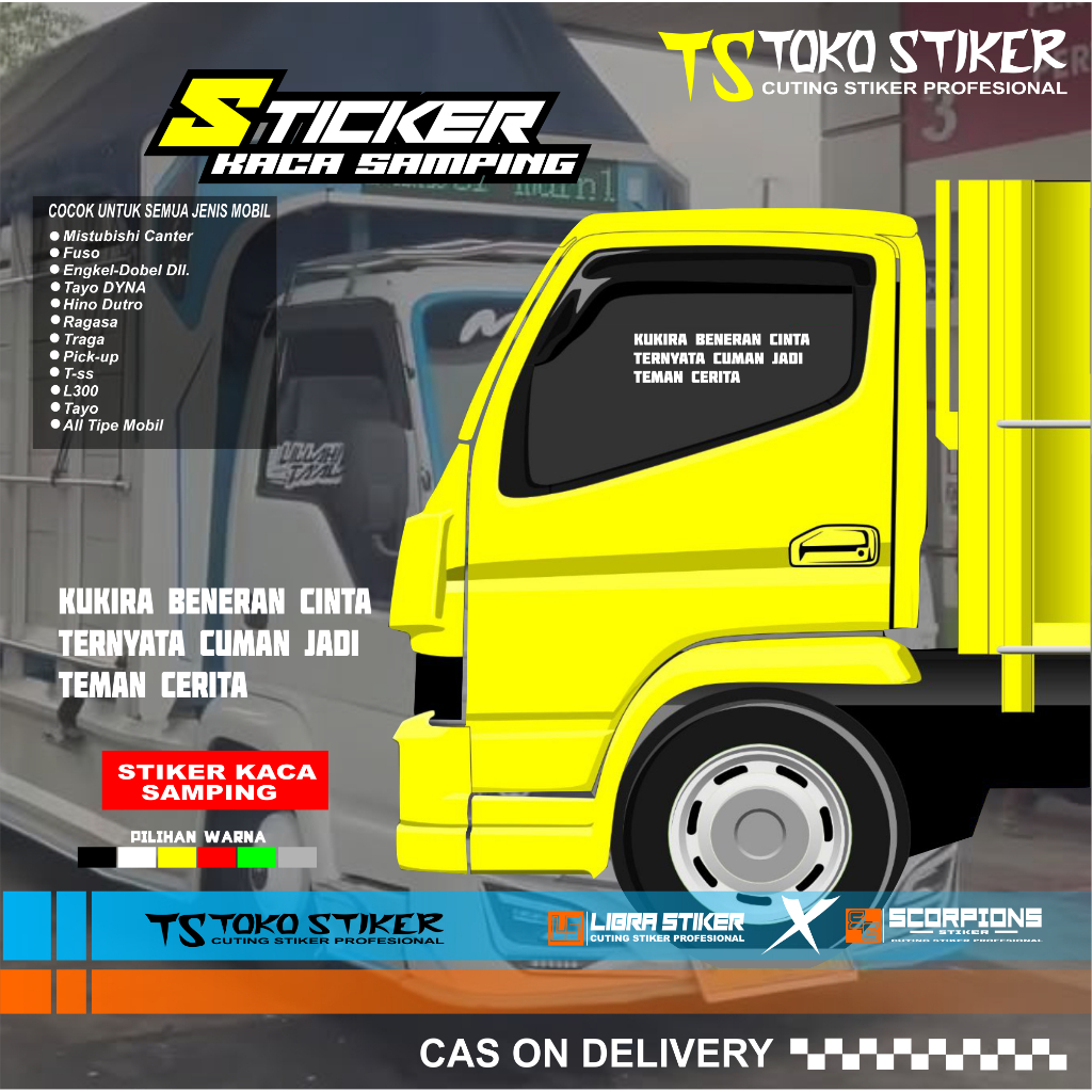 stiker kaca kata kata motivasi Ukuran 60cm