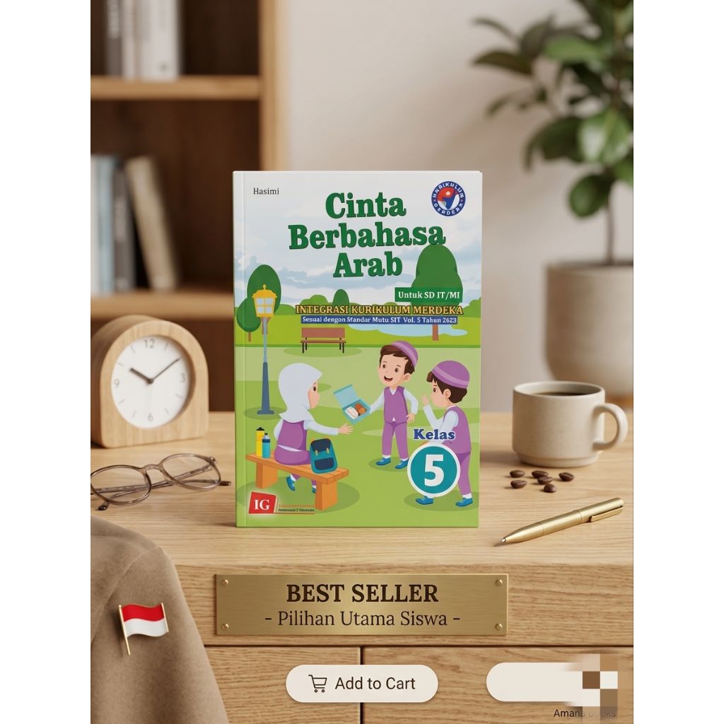 Buku Cinta Berbahasa Arab - Cinta Berbahasa Arab - Buku Bahasa Arab untuk SD/IT/MI Kelas 5 Kurikulum