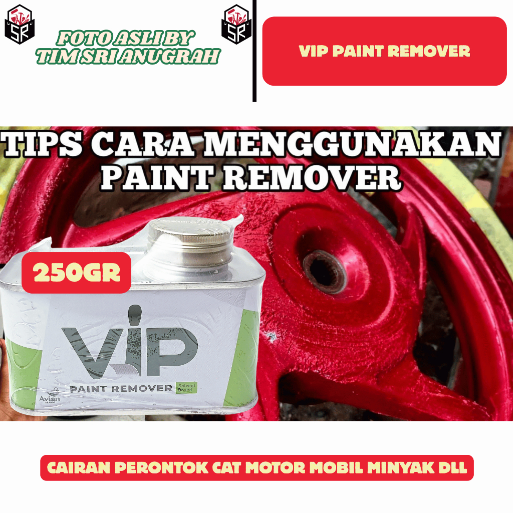VIP Paint Remover Soda Api Cair Perontok Cat 250cc