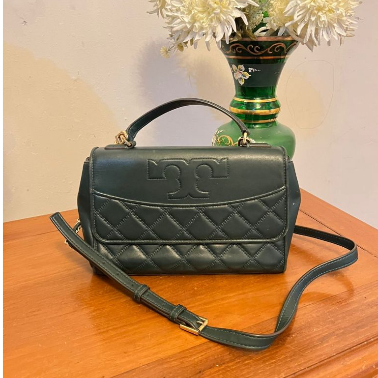 Preloved Tory Burch Savannah Top Handle Bag original 100%
