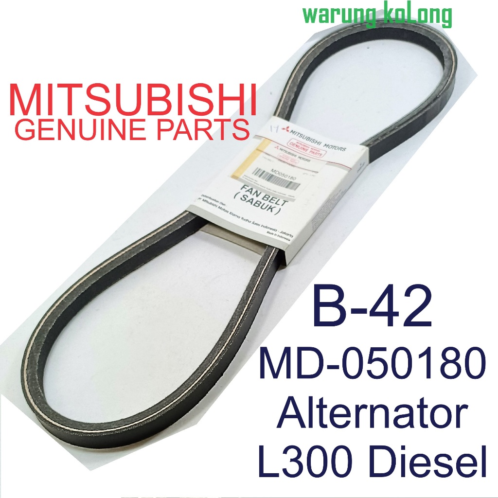 B-42 Belt Alternator L300 Diesel Suku Cadang Asli MITSUBISHI Genuine Parts MD050180 dinamo pengisian