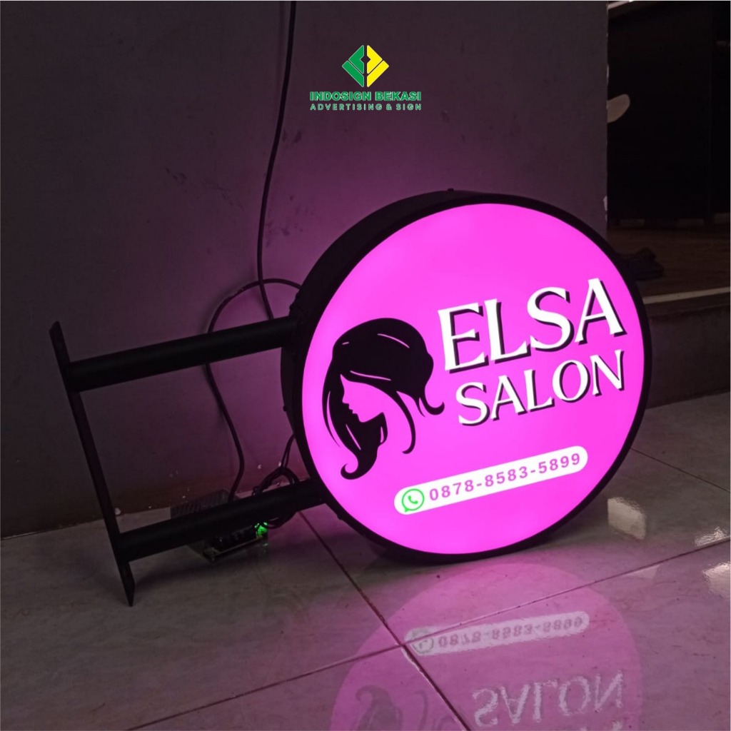 Neon Box Bulat Diameter 60cm
