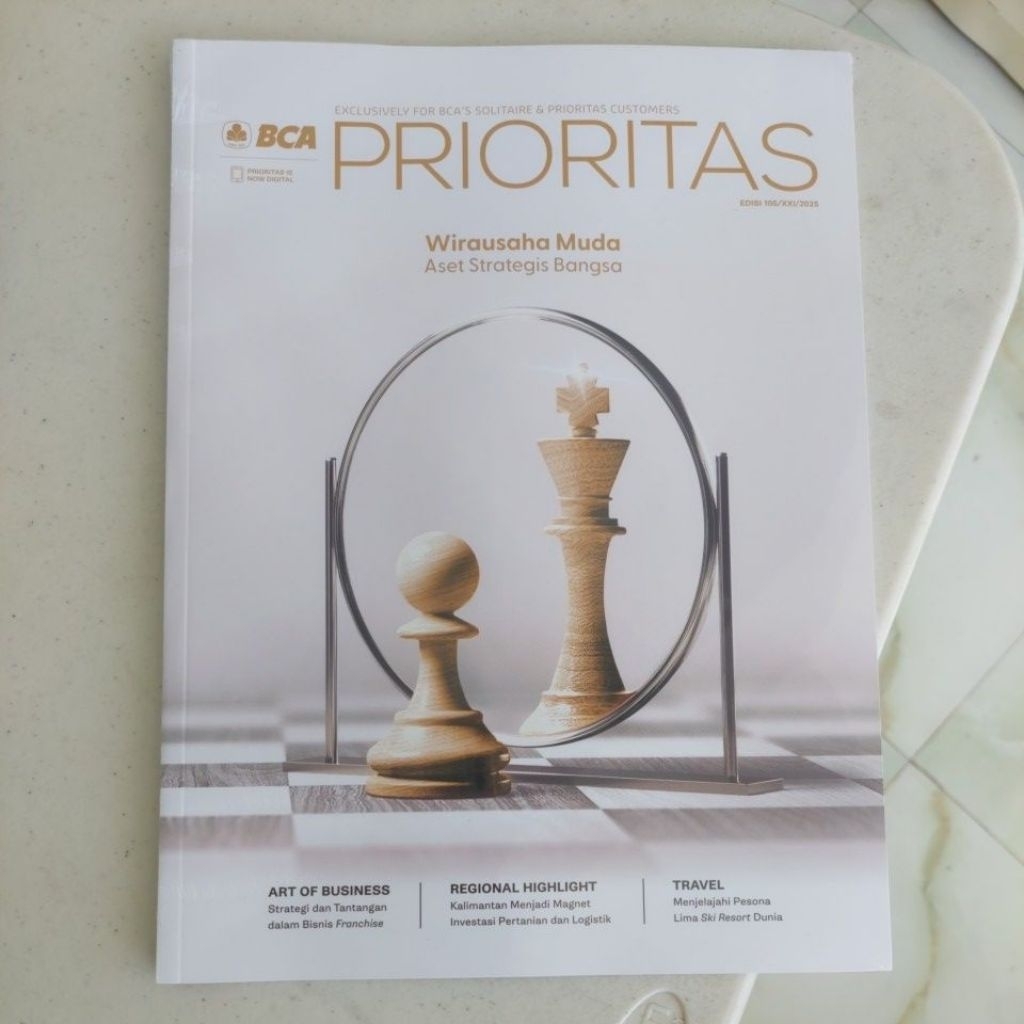 MAJALAH BCA PRIORITAS SEGEL ASLI EDISI 105/XXI/2025 MASIH PLASTIK ORI