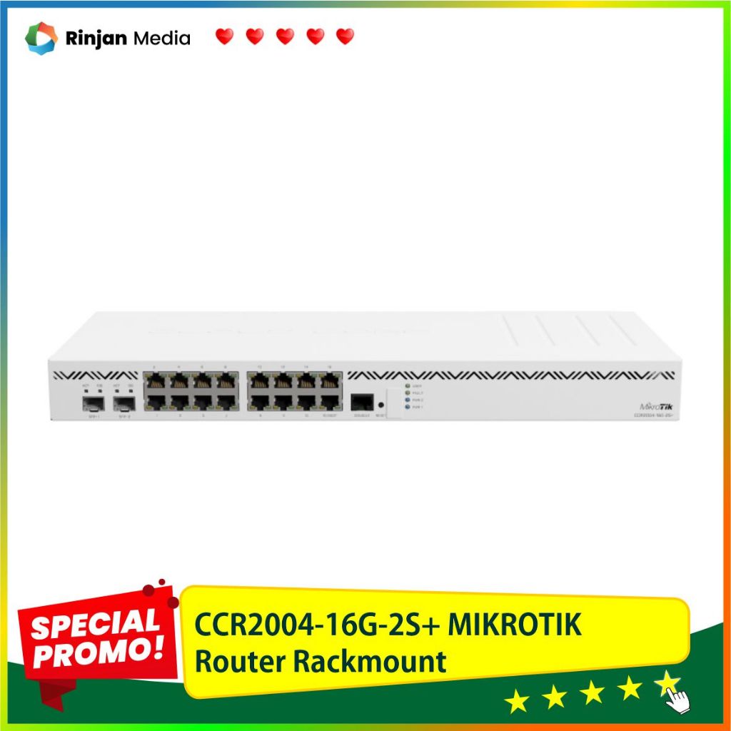Mikrotik CCR 2004 16G 2S+ RouterOS V7 4GB RAM