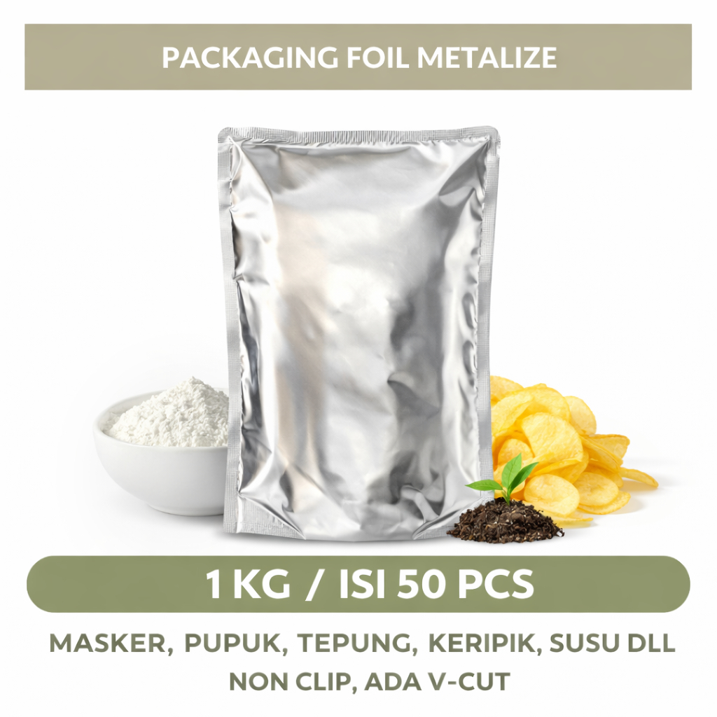 50PCS Plastik Metalized Roll kemasan saset alumunium  alumunium foil persegi  Alumunium Foil Emas