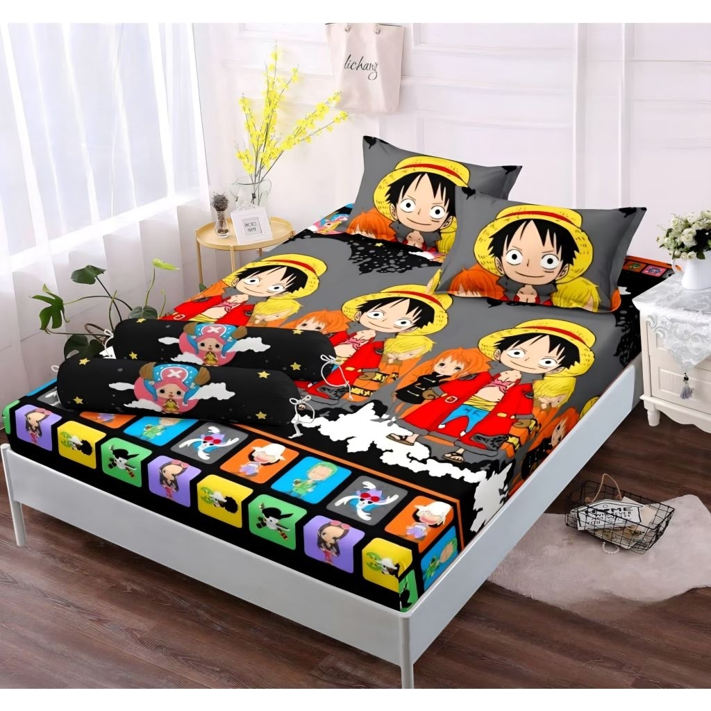 SPREI MOTIF ONE PIECE DARKEN FREE SARBAN SARGUL // SPREI ANAK LUCU MOTIF ONE PIECE