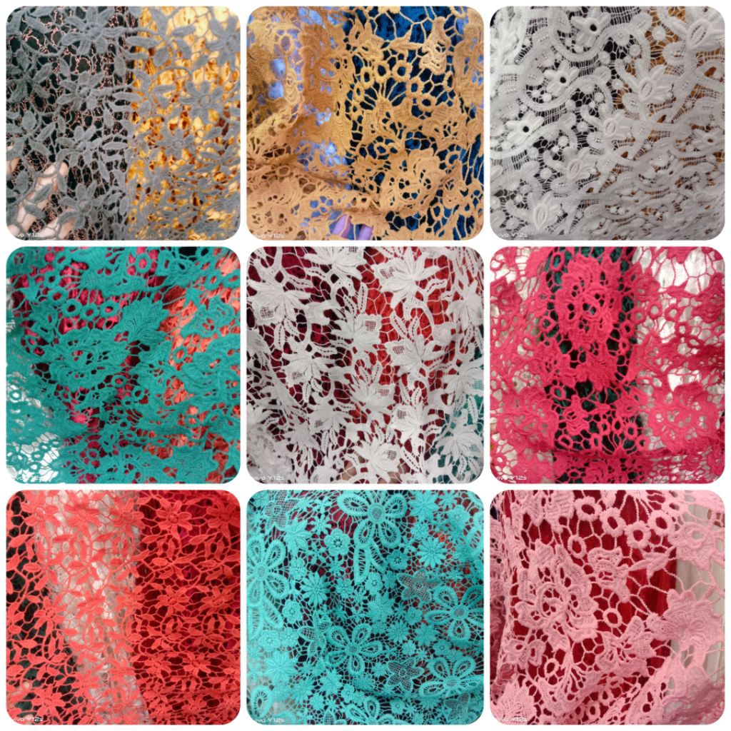 Kain Brokat Prada / Harga / 0.5m / Kain Brokat Prada Meteran / Bahan Brokat Prada / Bahan Brokat Pra