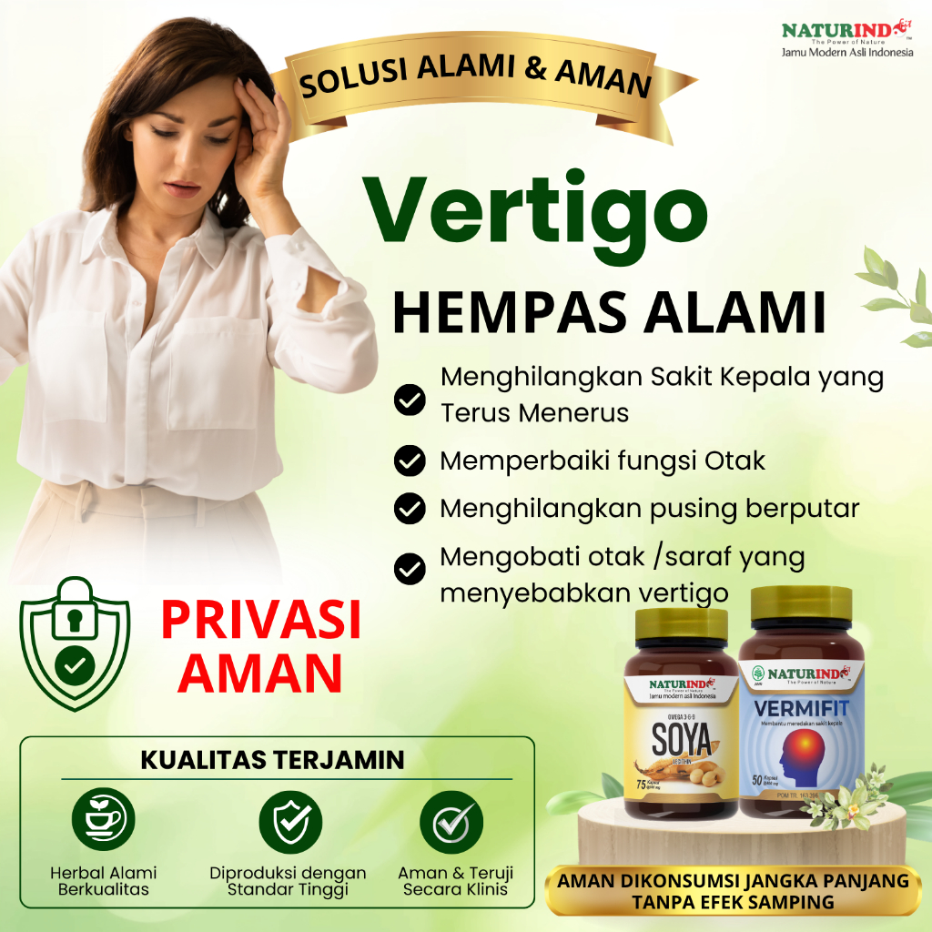 Obat Vertigo Migrain Sakit Kepala Berputar-putar Cluster Herbal Ampuh