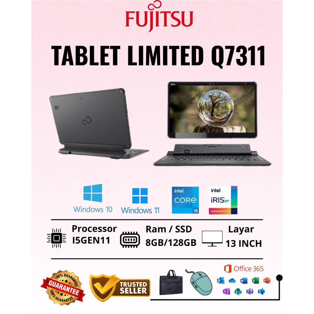 Tablet Fujitsu Limited Q7311 Core i5Gen11 Ram 8GB SSD 128GB Touchscree | Pen Stylus - Second Bergara