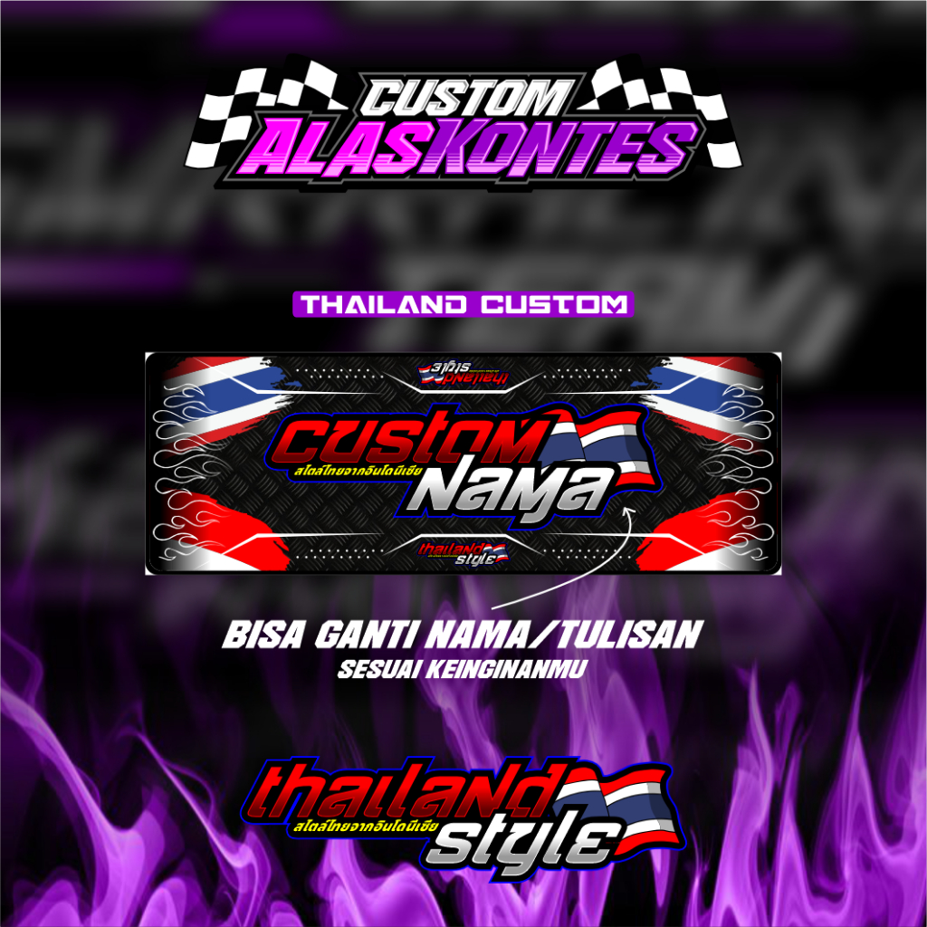 CUSTOM ALAS KONTES / BANNER KONTES / KARPET KONTES THAILAND STYLE
