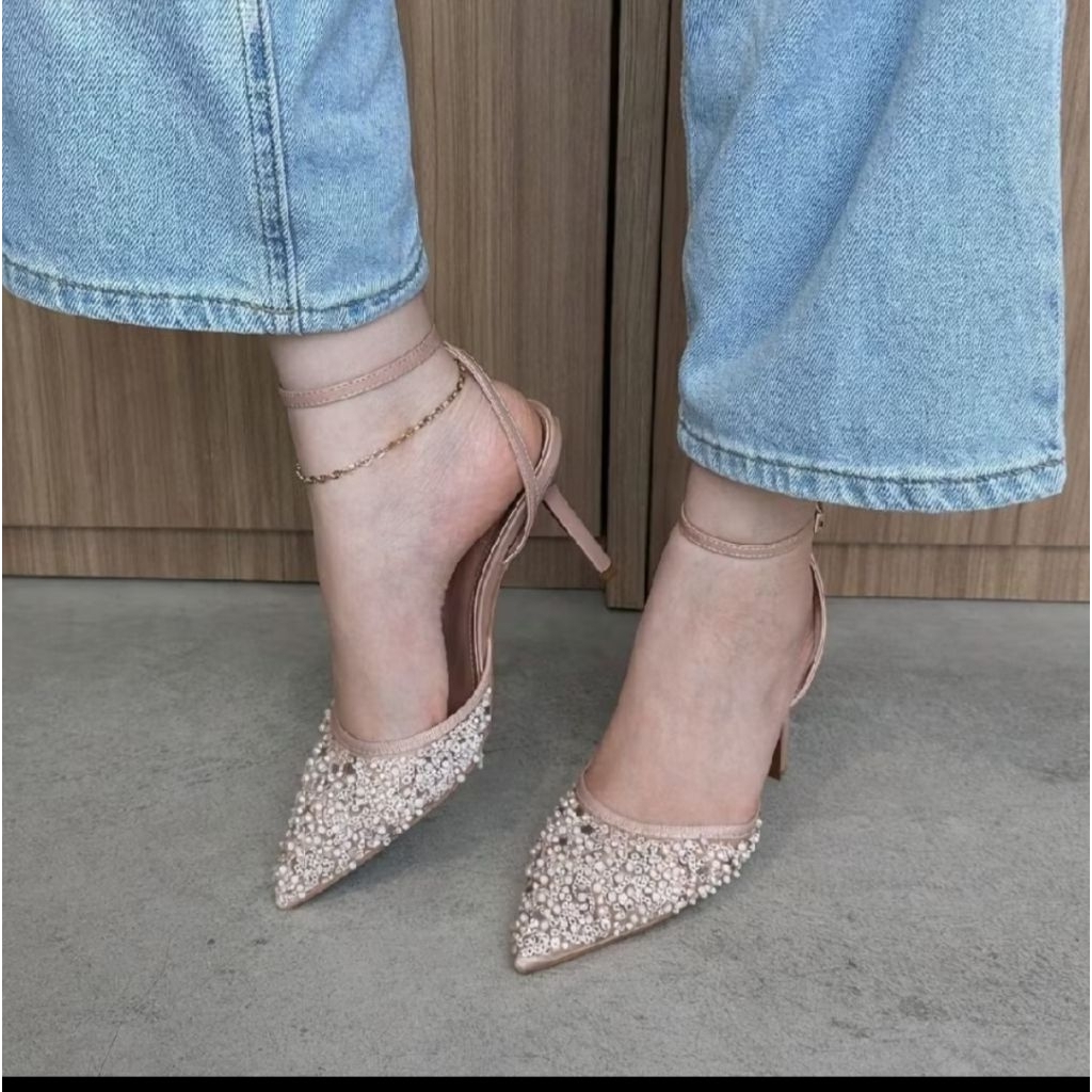 Heels Zara pointed Nude pink