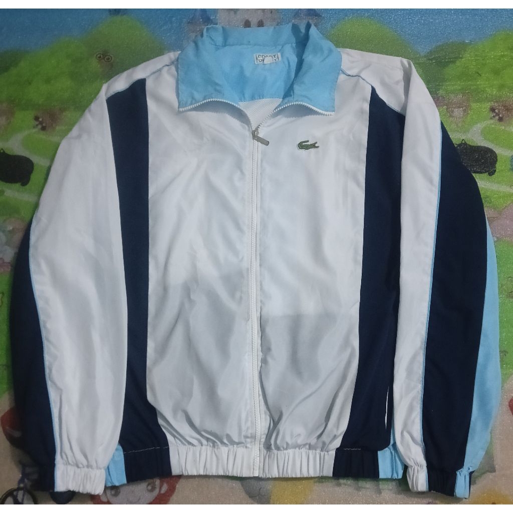 Jaket Windbreaker Casual Vintage Lacoste ColorBlok
