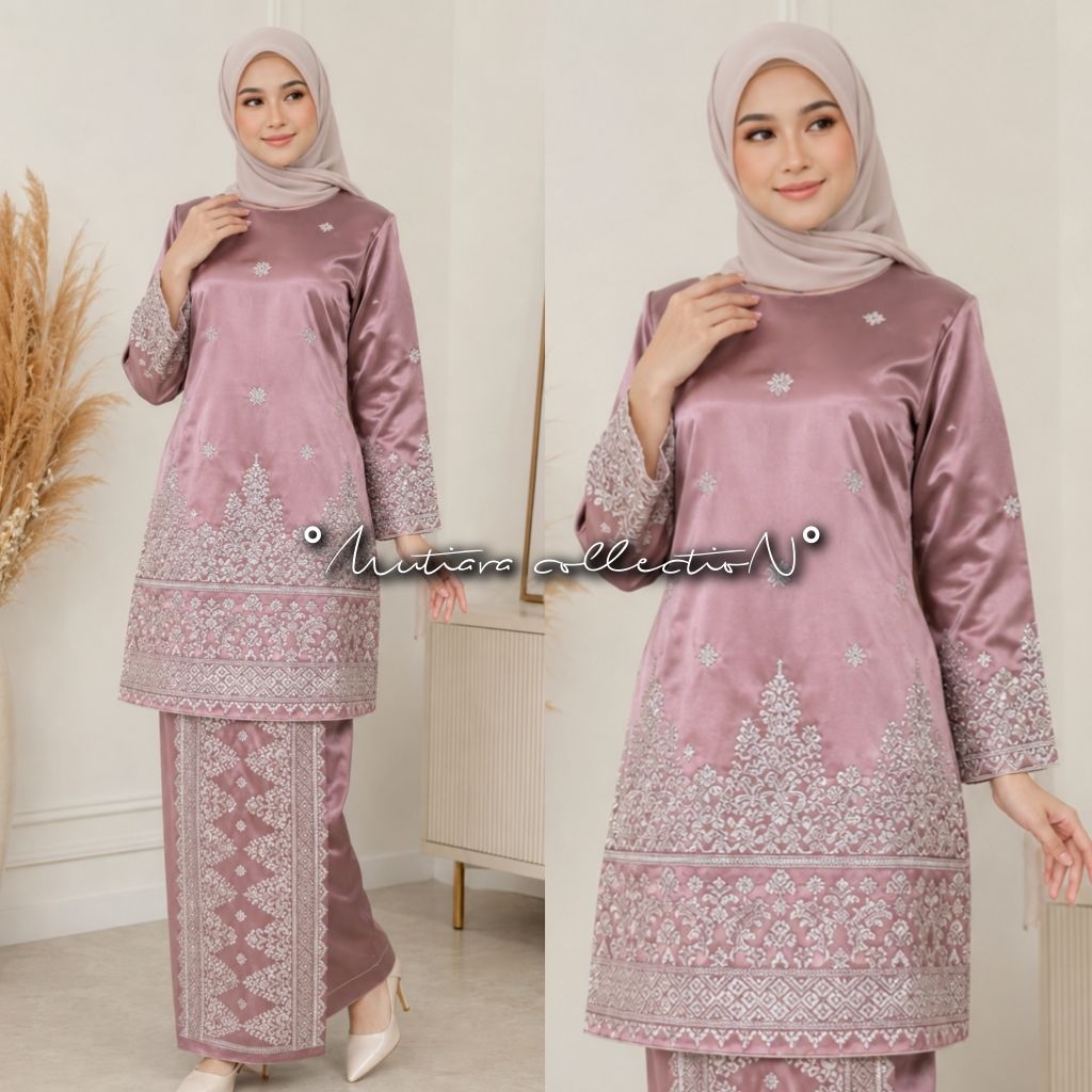SETELAN BAJU KURUNG BORDIR SONGKET PUCUK REBUNG