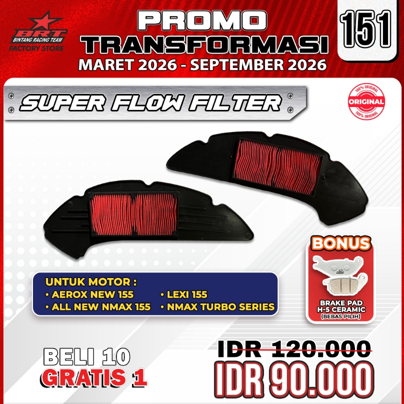 SUPER FLOW FILTER UDARA BRT