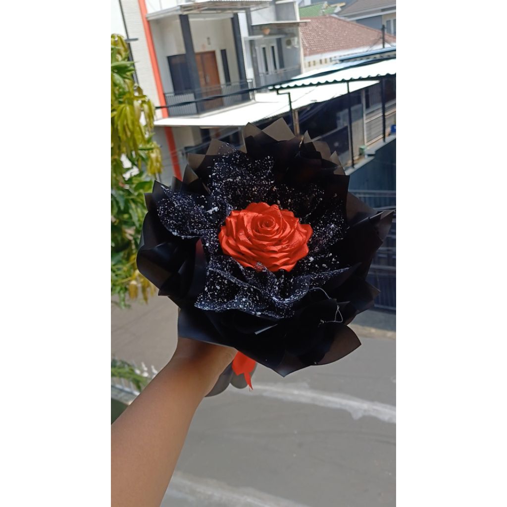 buket bunga satin 1 tangkai