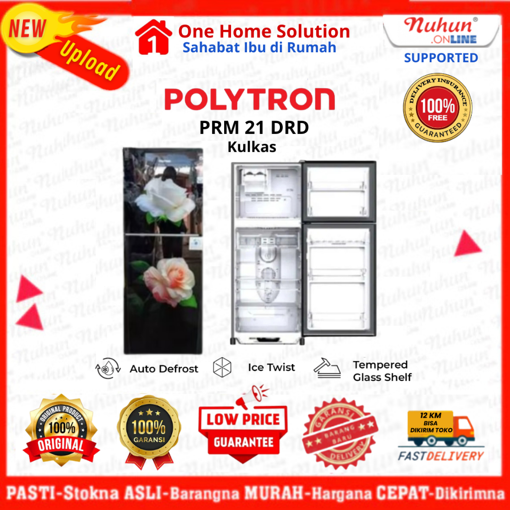 Polytron Kulkas 2 Pintu PRM 21 DRD 210 Liter